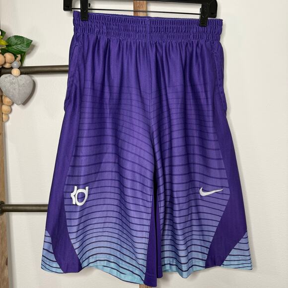 Nike Kevin Durant Mens Purple Basketball Shorts Size Medium - Picture 2 of 8